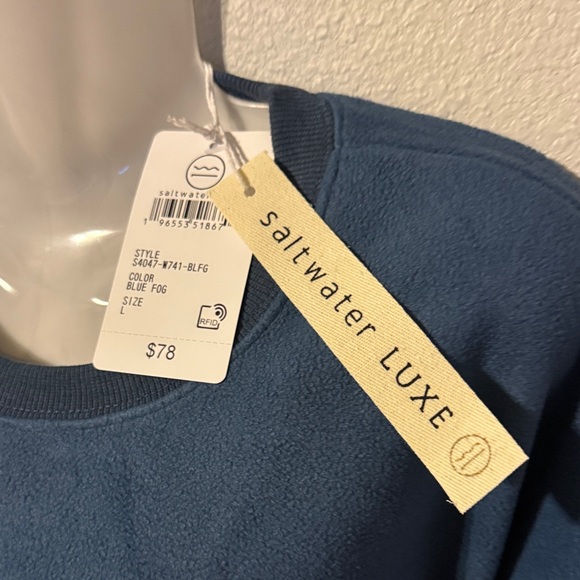 Saltwater LUXE Blue Crew Neck Sweater - Picture 5 of 7